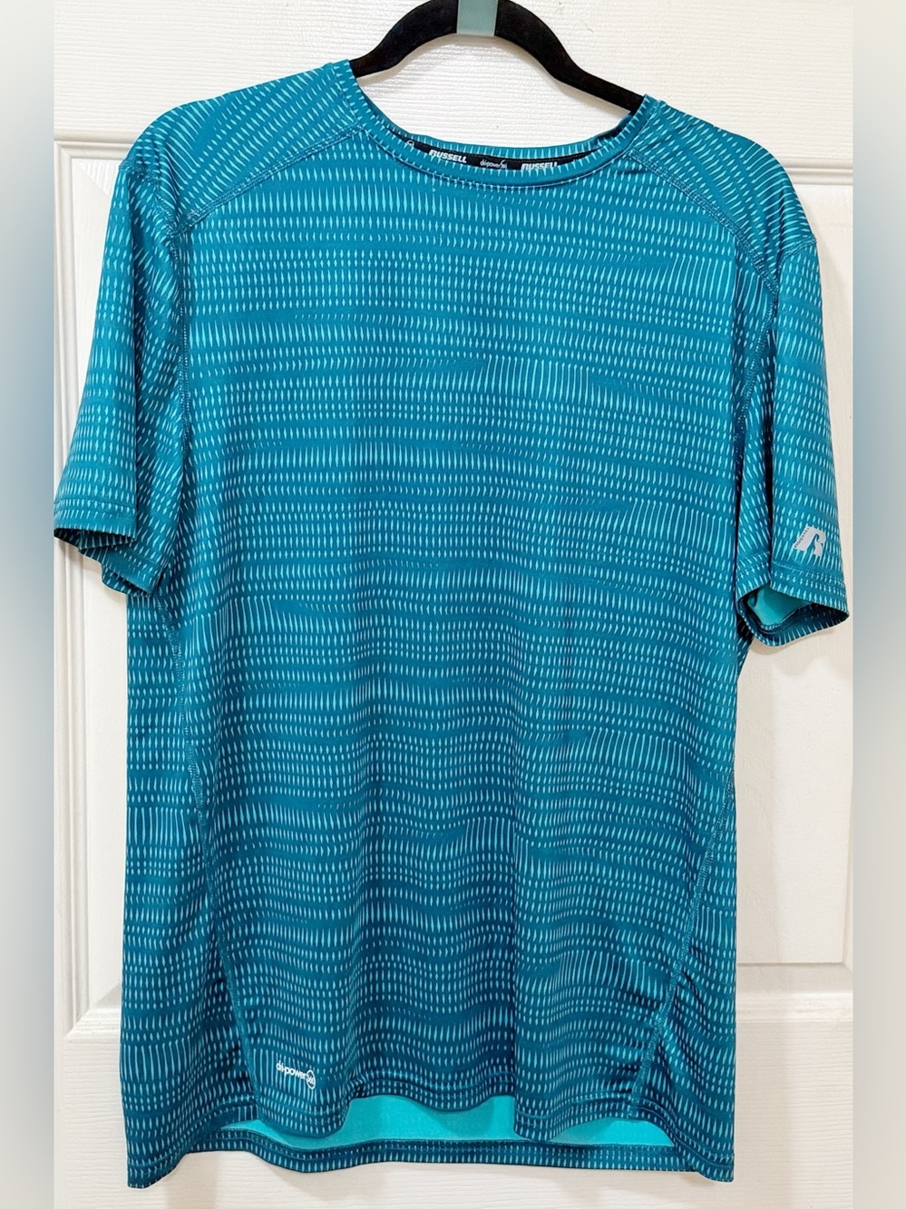 Russell Athletic Teal Training Tee with Dark Teal Accents